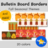 Seasonal Fall Themed Borders, Autumn Printable Bulletin Board Wall Decor Trendy