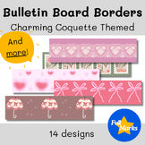 Charming Coquette Bulletin Board Borders, Valentines Themed Bunting Class Decor