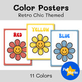 Retro Chic Themed Color Posters, Printable Groovy 80s Classroom Display Decor