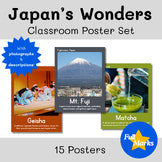 Japanese Cultural Wonders Posters, Boho Decor for History, Language, Geography