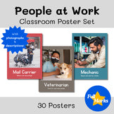 Jobs Real Images Classroom Posters, Professions Work Boho Printable Decor