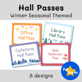 Winter Holiday Seasonal Mini Hall Passes, Class Management Decor, Boho Modern