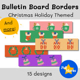 Christmas Themed Bulletin Board Borders v2, Holiday Printable Boho Modern Decor