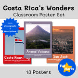 Costa Rican Cultural Class Posters, Boho Modern History Spanish Geography Decor