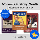 Women's History Month Classroom Posters: Real Photos Printable Boho Modern Decor