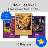 Holi Festival Posters Indian Hindu Cultural Geography & History Boho Real Images