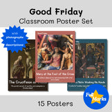 Good Friday Poster Set, Real Photos Boho Modern Christian Easter Decor April