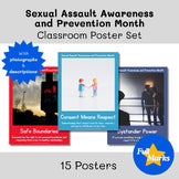Sexual Assault Awareness Month Poster Set, Real Photos April Boho Modern Decor