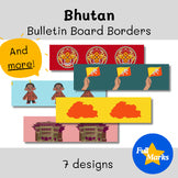 Bhutan Bulletin Board Borders, Boho Modern Printable Class Decor South Asia