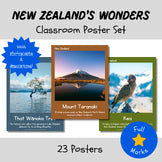 New Zealand Class Posters Set Real Photos Boho Cuisine Oceania Geography Culture