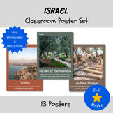 Israel Posters, Boho Cultural Real Photos Decor Middle East Geography Word Wall