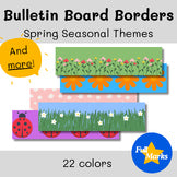 Spring Seasonal Themed Bulletin Board Borders, Colorful Bright Classroom Decor
