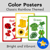 Classic Rainbow Color Illustrated Posters, Bulletin Board Class Display Decor