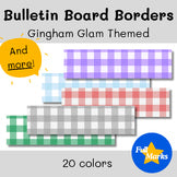 Gingham Glam Themed Bulletin Board Borders, Country, Picnic Mat Inspired Decor