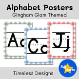Gingham Glam Printable Alphabet Posters, Timeless Classroom Decor or Flashcards