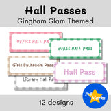 Gingham Glam Hall Passes, Vintage Classic Classroom Management Tool, Cute Decor