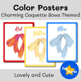 FREE Charming Coquette Bow Color Illustrated Posters, Bulletin Board Class Decor