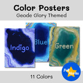 Geode Glory Themed Color Posters, Printable Crystal Boho Class Bulletin Decor