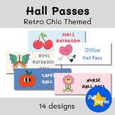Retro Chic Themed Hall Passes, Groovy 80s Printable Classroom Management Decor