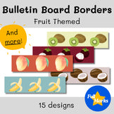 Fruit Themed Bulletin Board Borders, Printable Colorful Cute Rainbow Bunting