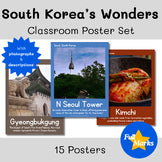 South Korea Cultural Wonders Posters History, Language, Geography Boho Decor