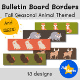 Fall Seasonal Animal Themed Bulletin Board Borders, Boho Printable Cute Bunting