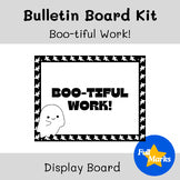 Boo-Tiful Work Bulletin Board Kit, Halloween Ghost Themed Black Classroom Decor