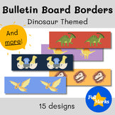 Dinosaur Themed Bulletin Board Borders, Printable Class Decor History & Science