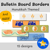 Hanukkah Holiday Bulletin Board Borders, Printable Jewish Class Decor, Boho