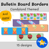 Candyland Themed Bulletin Board Borders, Cute Colorful Printable Boho Room Decor