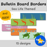 Under the Sea Aquarium Theme Bulletin Board Borders, Oceanic Life Printable Boho