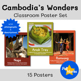 Cambodia Class Posters, Asian Cultural History, Language, Geography Modern Boho