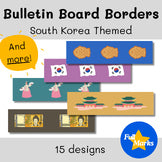 South Korea Cultural Bulletin Board Borders, Printable Asian History Boho Decor