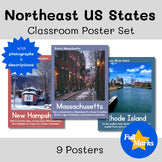 Northeast US States Classroom Posters, Boho Modern Printable History Geo Decor