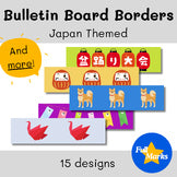 Japan Bulletin Board Borders, Printable Asian History Boho Modern Class Decor