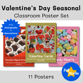 Valentine's Day Posters, Real Pictures, Boho Modern Cute February Class Decor