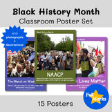 Black History Month Printable Posters, Modern February Class Decor Boho Designs