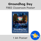 FREE Groundhog Day Classroom Poster, Printable February Decor Modern Boho Winter