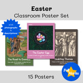 Easter Real Photo Posters, Christian Holiday Decor He is Risen Easter Egg April