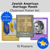 Jewish American Heritage Month Posters, Real Photos Boho Modern Classroom Decor