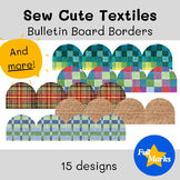 Sew Cute Textile Bulletin Board Borders Scalloped Boho Modern Colorful Classroom
