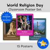 Religions Real Photo Posters, Boho Modern Classroom Decor World Religion Day