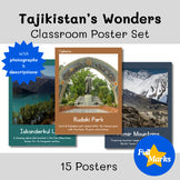 Tajikistan Poster Set Real Photo Boho Culture Class Decor Central Asia Geography