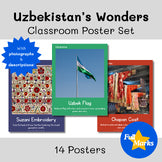 Uzbekistan Real Photo Posters Class Decor Central Asia Cultural Display Bulletin