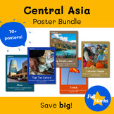 Central Asia Poster Bundle Printable Boho Modern Decor History Geography Culture