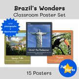 Brazil Real Photo Posters Set Culture Class Decor Boho South America Geography