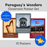 Paraguay Posters with Real Photos, Boho Culture South America Spanish Geography