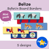 Belize Themed Bulletin Board Borders Boho Mini Class Decor Set Central America