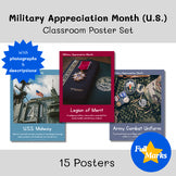 Military Appreciation Month Posters Real Photos - Veterans Memorial Day Decor