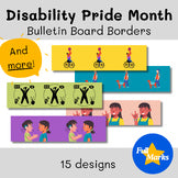 Disability Pride Month Bulletin Board Borders, Boho Inclusive Decor